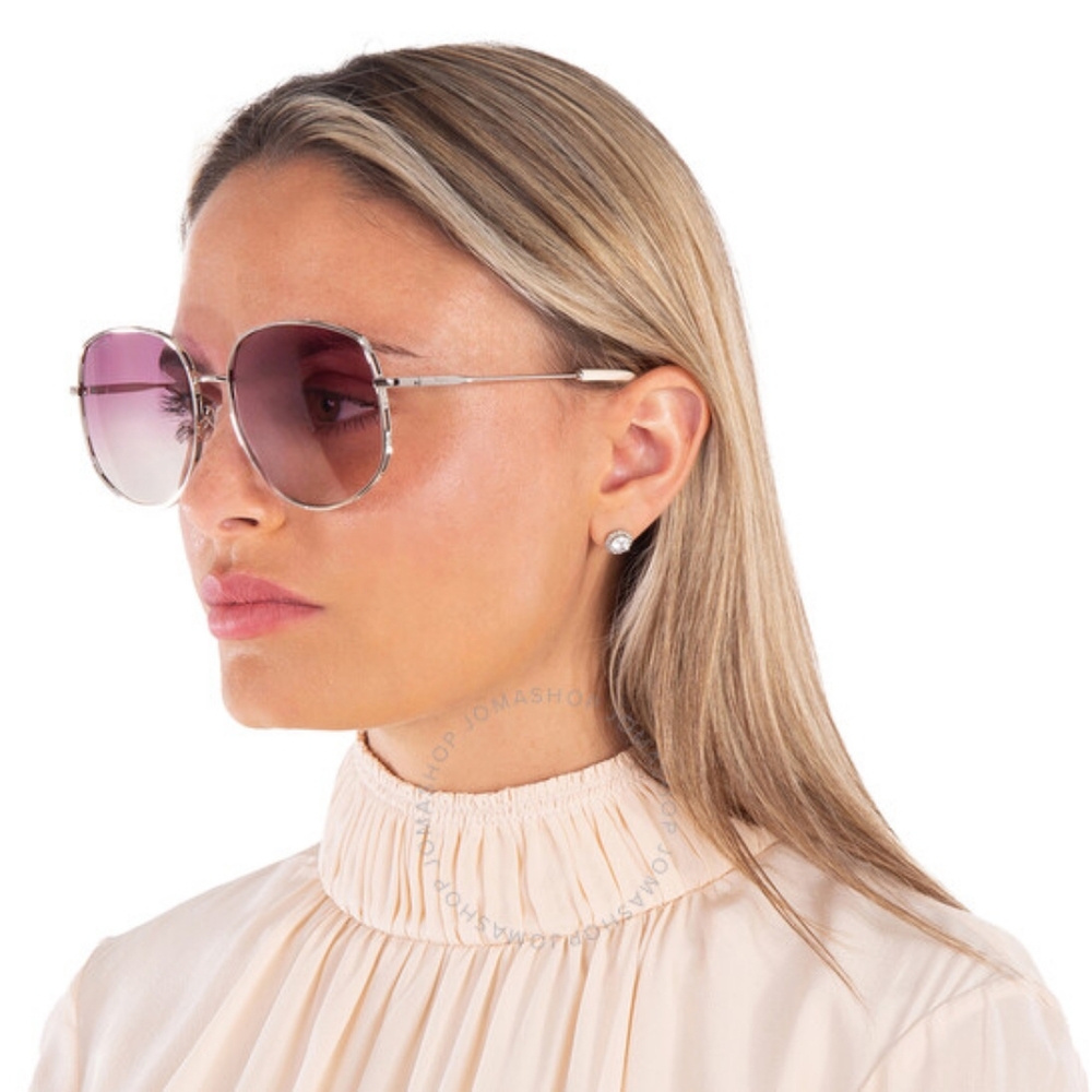 Salvatore Ferragamo Radiant Violet Women Rose Gold Ivory Sunglasses - Picture 6 of 12